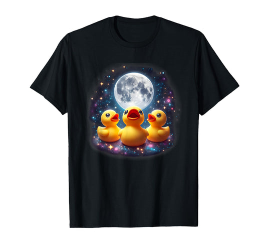 Howling At The Moon - Cute Rubber Duck Weird Funny Gift T-Shirt