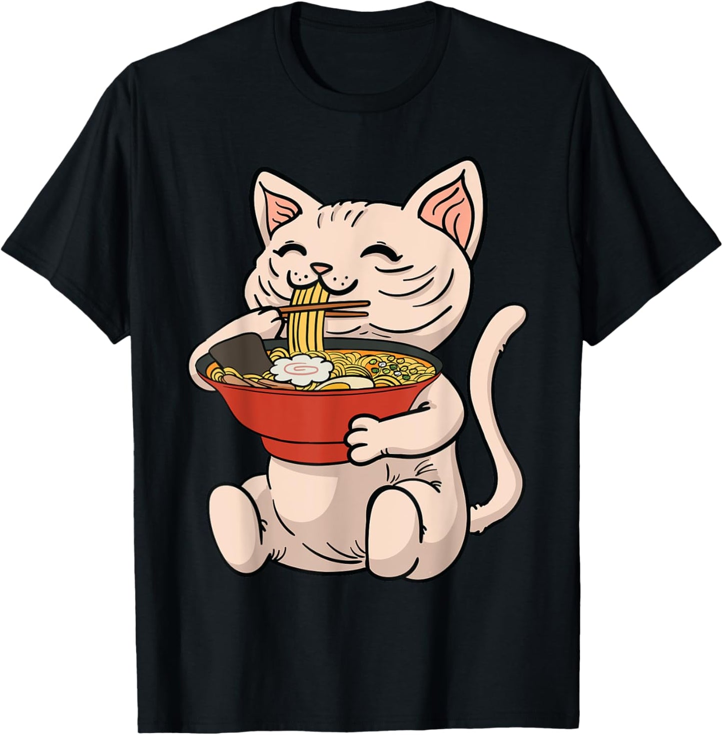 Don Sphynx Cat Japan Ramen Noodles Anime Kawaii Food Manga T-Shirt