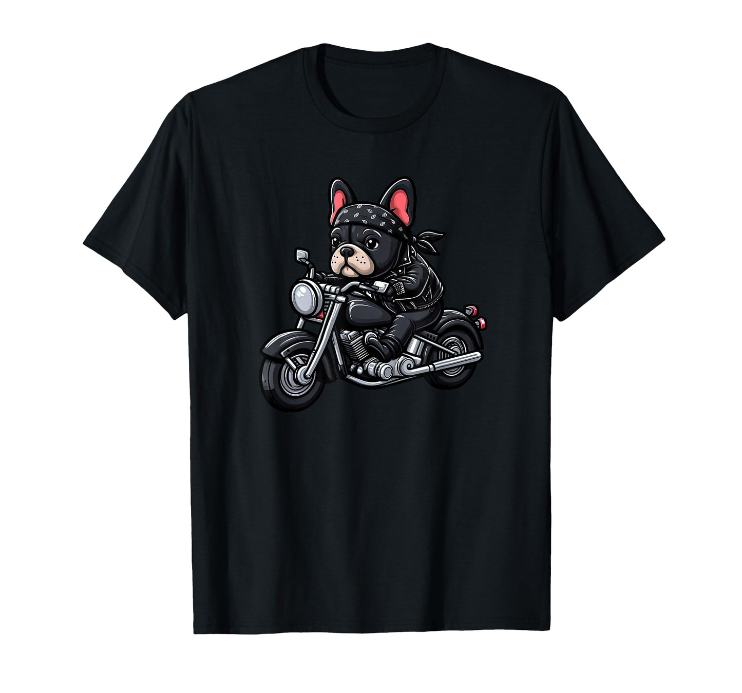 French Bulldog Biker Funny Dog Motorcycle T-Shirt for Men Women Kids