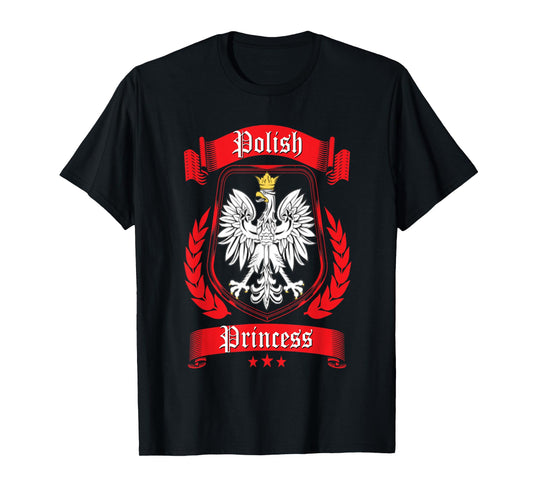 Polish Princess Shirt Dyngus Day Poland Eagle Daughter Girls T-Shirt