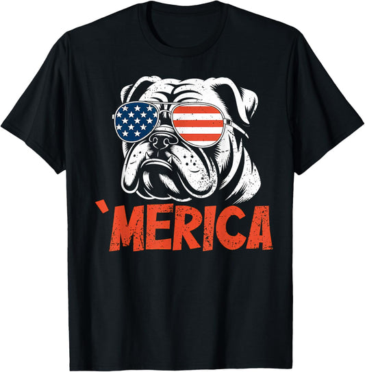 Patriotic Labrador Retriever Dog Merica US Flag 4Th Of July T-Shirt