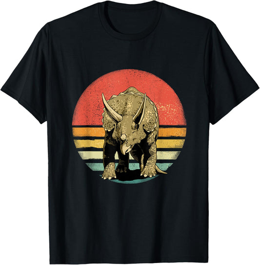 Retro 70s 80s 90s Vintage Triceratops Dinosaur T-Shirt