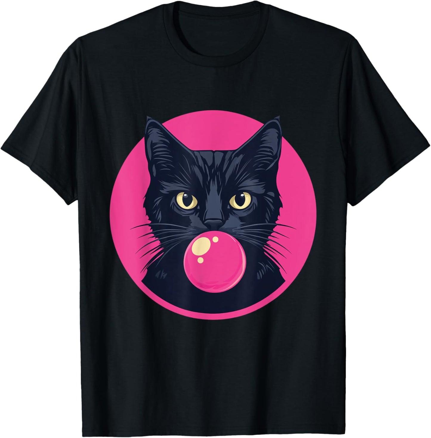 Cat Bubble Bubblegum Funny Graphic T-Shirt
