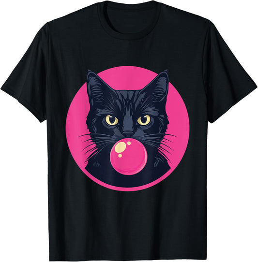 Cat Bubble Bubblegum Funny Graphic T-Shirt