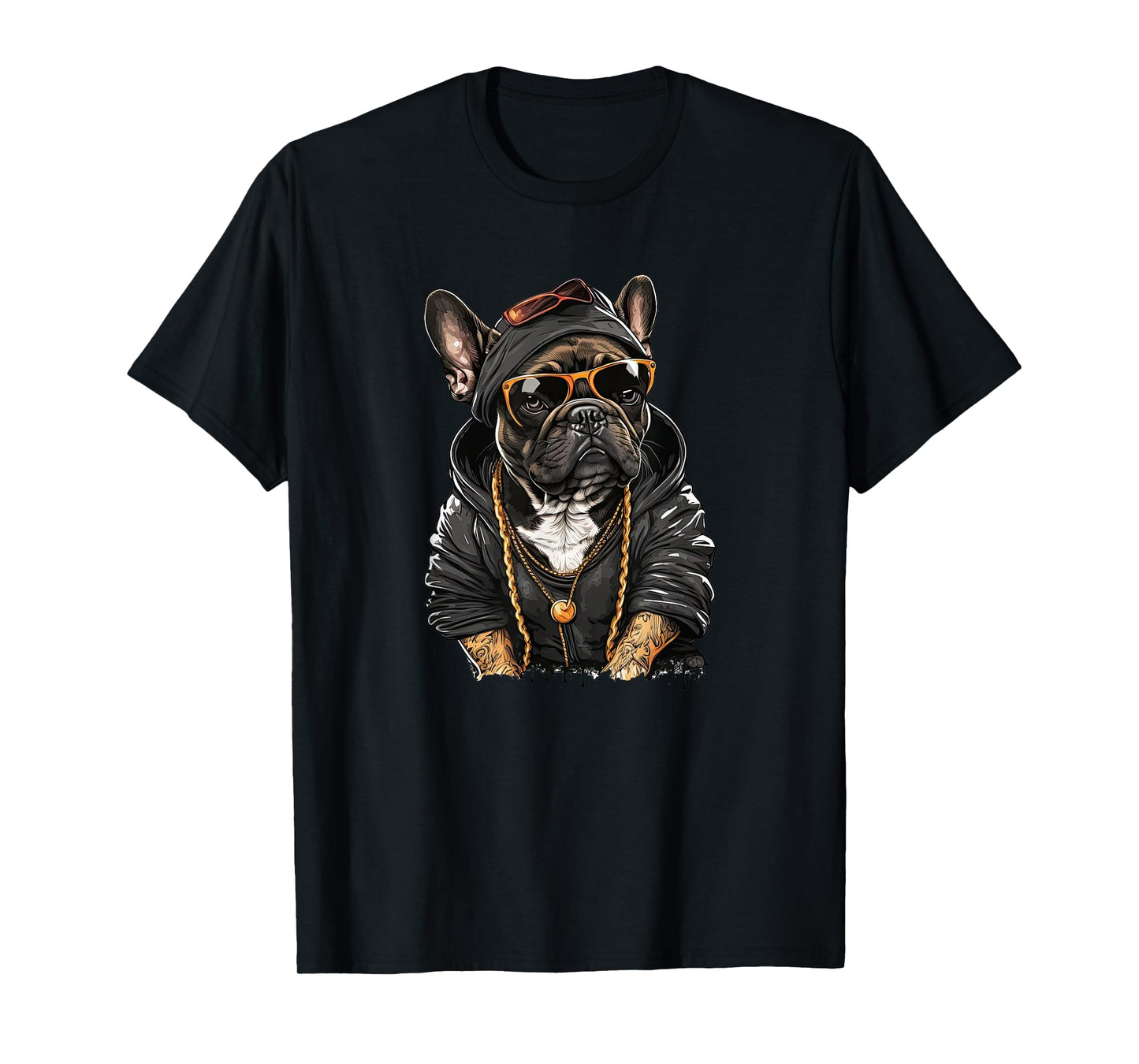 Funny French Bulldog Frenchie Rap hip hop R&B Men Women Girls Kids T-Shirt