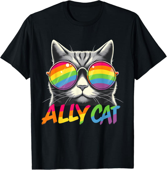 Ally Cat Transgender Trans Pride Stuff Flag Transsexual LGBT T-Shirt