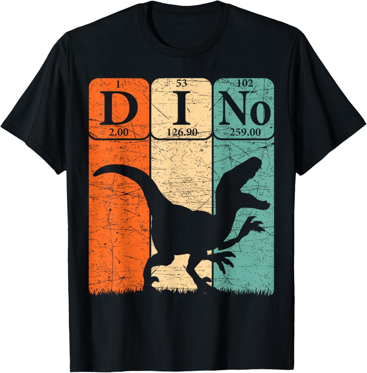 Dinosaur Periodic Table Elements Velociraptor Paleontologist T-Shirt