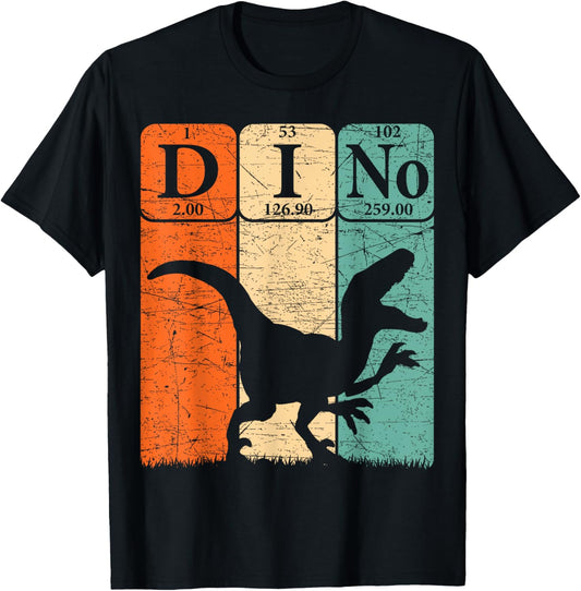 Dinosaur Periodic Table Elements Velociraptor Paleontologist T-Shirt