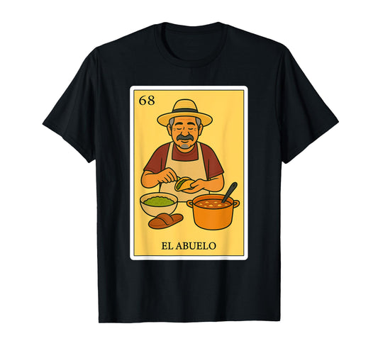 El Abuelo en la Cocina Spanish-Mexican Bingo Gift for Abuela T-Shirt