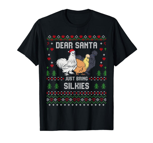 Silkie Chicken Christmas Silkies Ugly Xmas Sweater T-Shirt