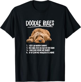 Funny Rules Napping Goldendoodle Doodle Dog Lover T-Shirt