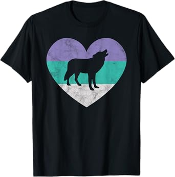 Wolf Gift Shirt For Women & Girls | Retro Cute Wolf T-Shirt