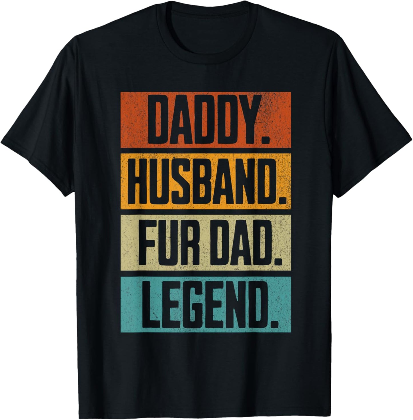 Retro Daddy Husband Fur Dad for Dog Dads and Cat Dads 70s T-Shirt