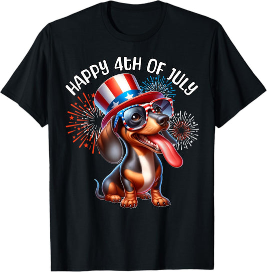 Happy Fourth of July Doxie July 4th Dachshund T-shirt
