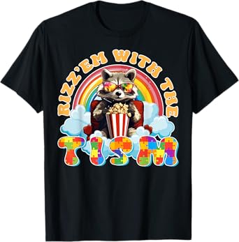 Raccoon Autism Funny Tism Meme Autistic Racoon For Men Women T-Shirt