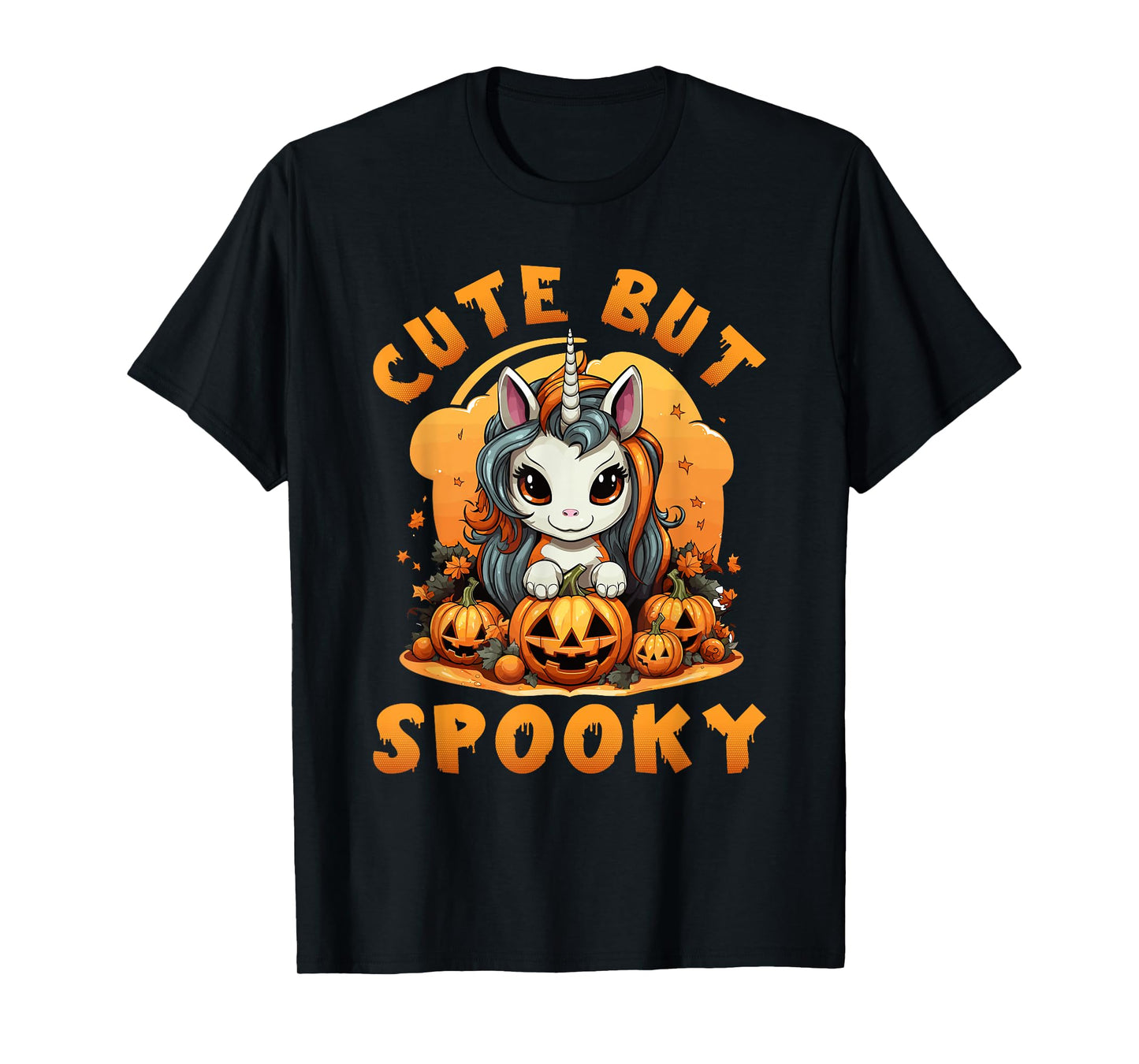 Cute Unicorn Halloween, Cute But Spooky Unicorn Girls T-Shirt