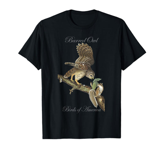 Barred Owl - Birds of America Series Audubon T-Shirt T-Shirt
