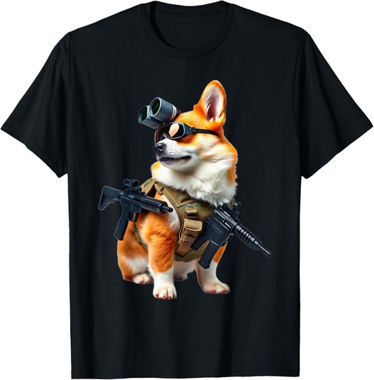 Tactical Corgi Humor for Dog Lovers, Men and Women T-shirt
