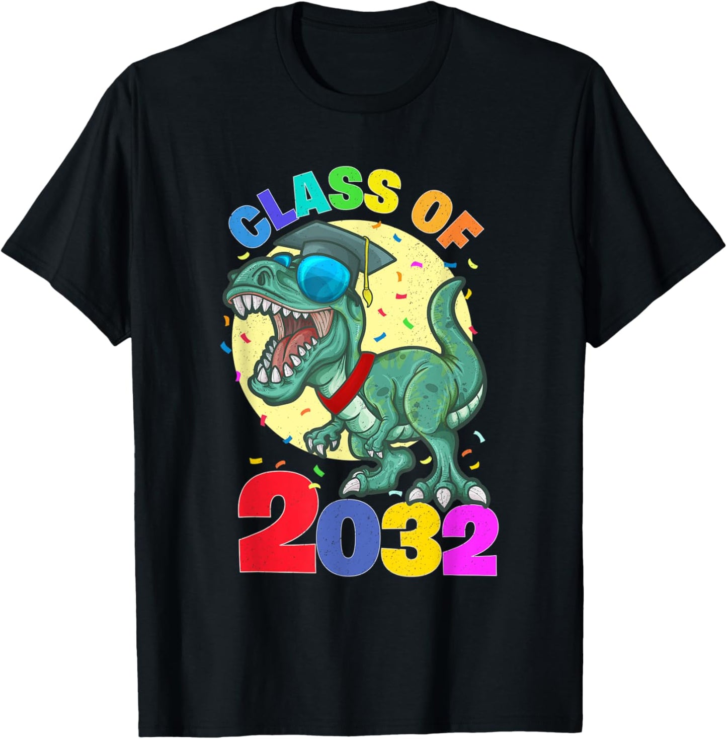 Dinosaur T Rex Class 2032 Grow With Me First Day of School T-Shirt