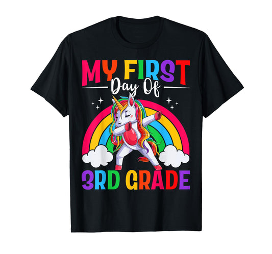 My First Day Of 3rd Grade Unicorn Third Grade Team Girls T-Shirt