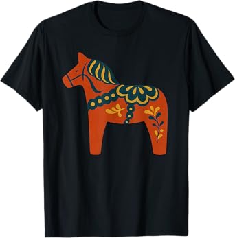 Dala Horse Sweden Culture Swedish Folk Swedish Heritage T-Shirt