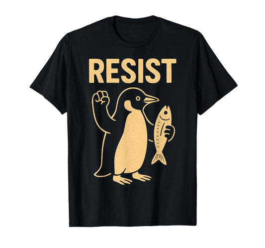 Penguin Resist Penguins Protest Against Tariffs T-Shirt