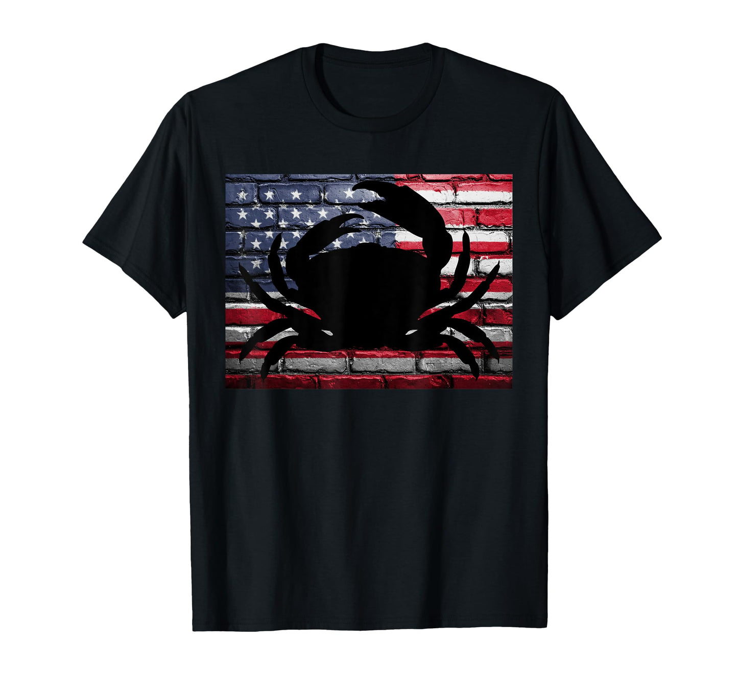 American Flag Crab Patriotic Crabbing Fishing T-Shirt T-Shirt for Women Girls Kids Men