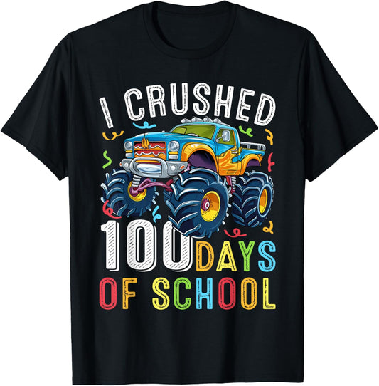100 Days of School Monster Truck 100th Day of School Boys T-Shirt