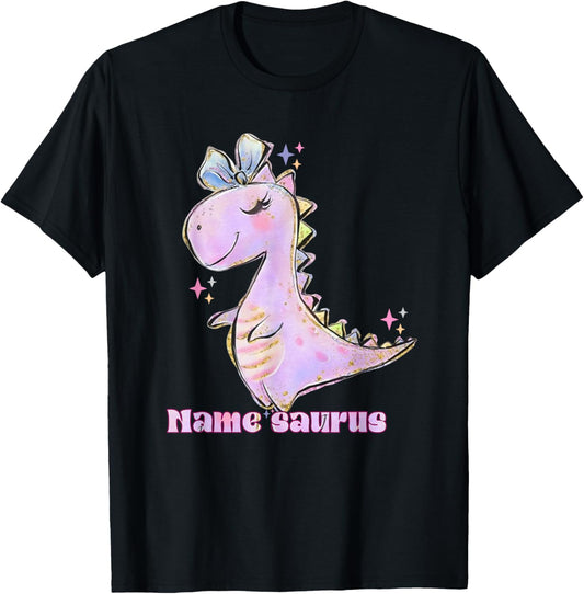 Dinosaur Name, Dinosaur Birthday Girl, Kids, Girl Gift Funny T-Shirt
