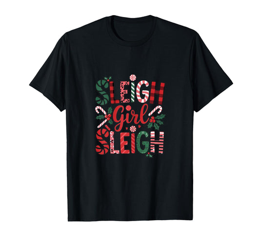 Sleigh Girl Sleigh Funny Little Women's Retro Christmas Day T-Shirt