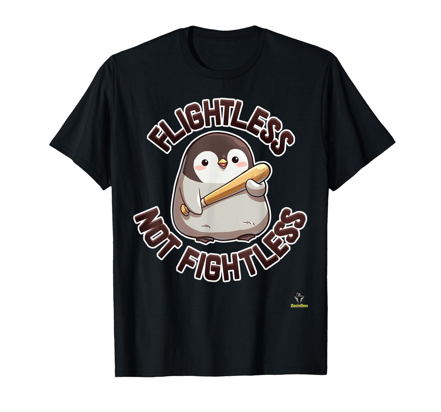 Flightless not Fightless - a menacing penguin T-Shirt