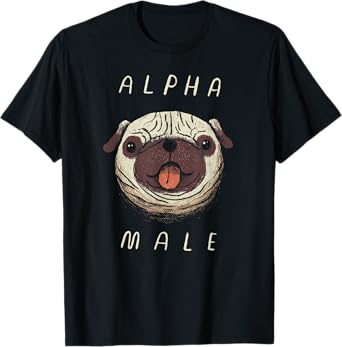funny alpha male pug shirt. cute dogs, pugs, pug t-shirt