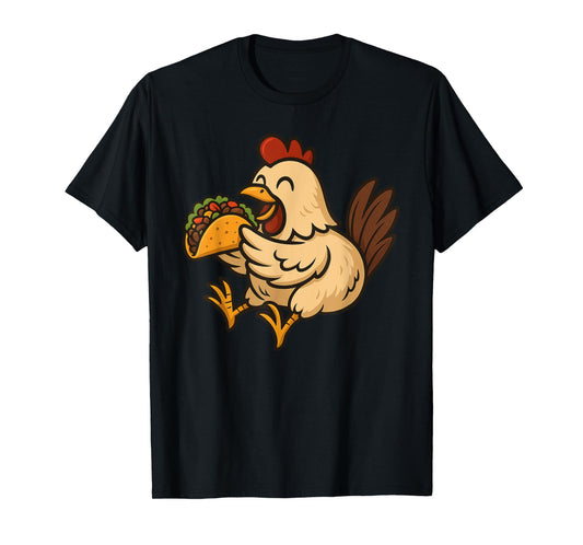 Chicken Eating Taco T-Shirt