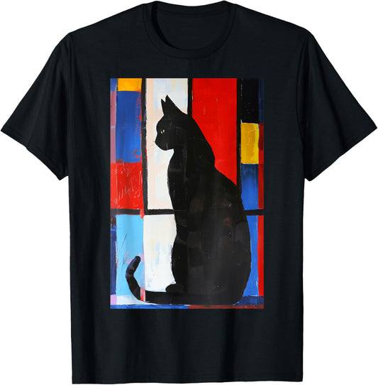 Cat Abstract Art T-Shirt