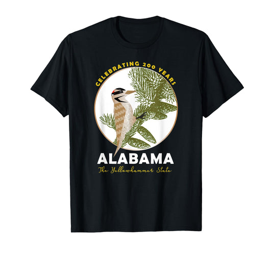 Alabama Bicentennial The Yellowhammer State 1819-2019 T-Shirt