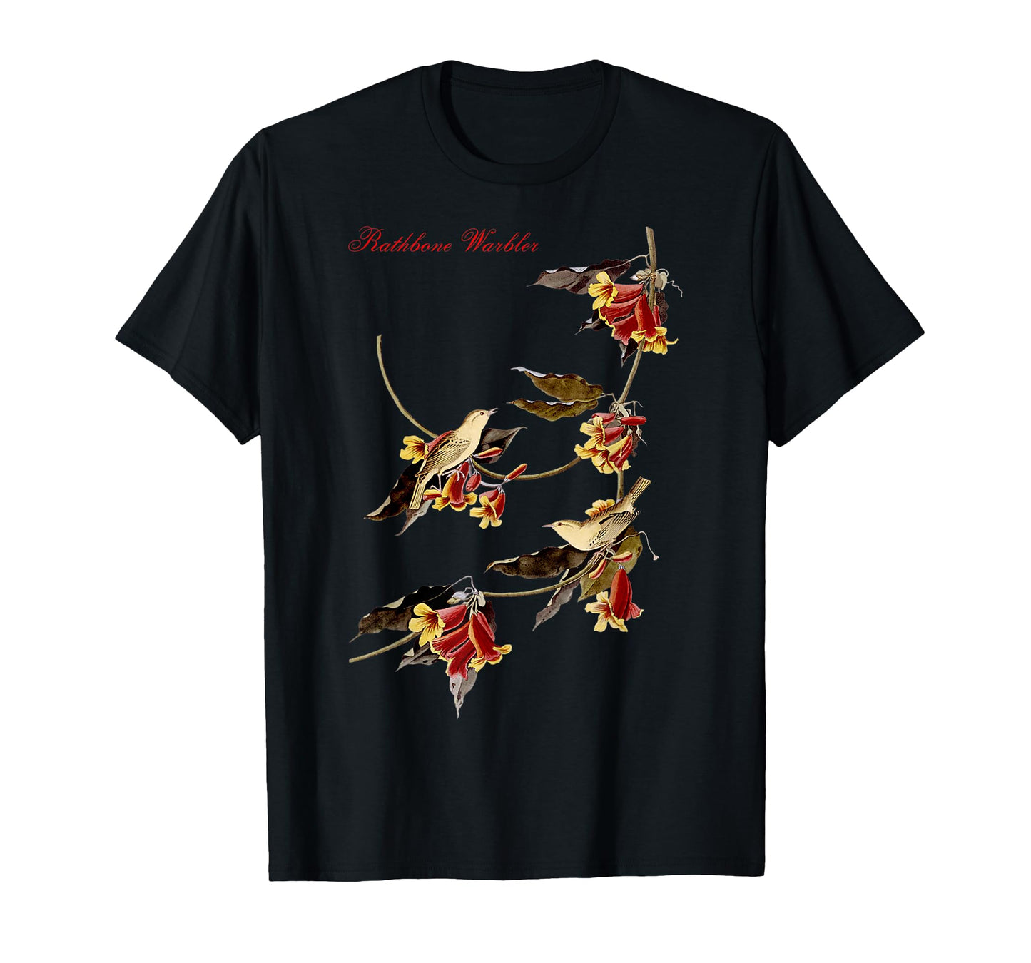 Audubon Rathbone Warbler North American Birds Education T-Shirt