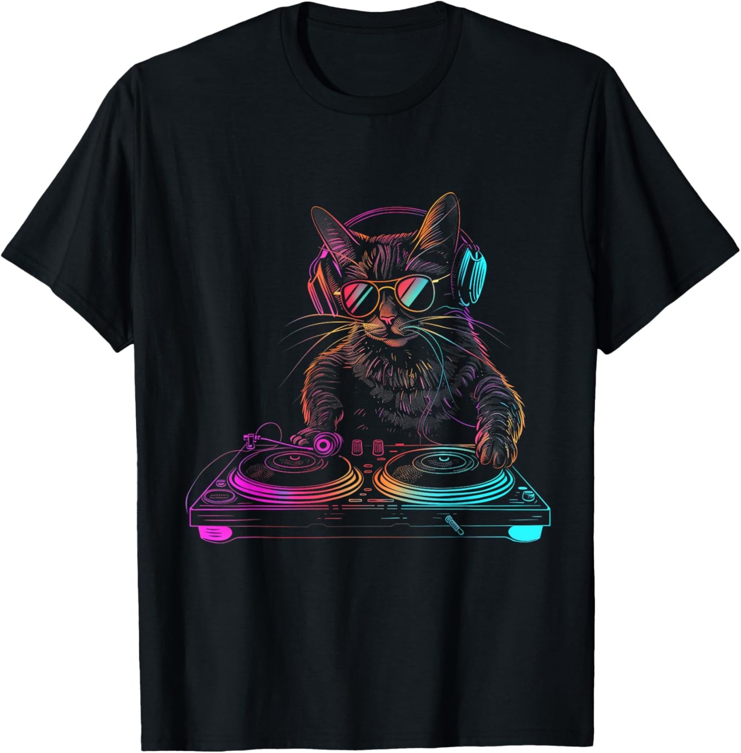 EDM Techno House Music Funny Cat Lover T-Shirt