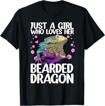 Cool Bearded Dragon Art For Girls Women Bearded Dragon Lover T-Shirt