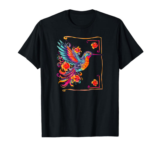 Hummingbird Bird Watcher Flower Wildlife Nature Nectar T-Shirt