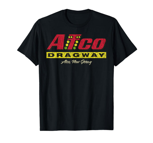 Vintage Drag Racing Retro Christmas Tree Dragway Xmas T-Shirt