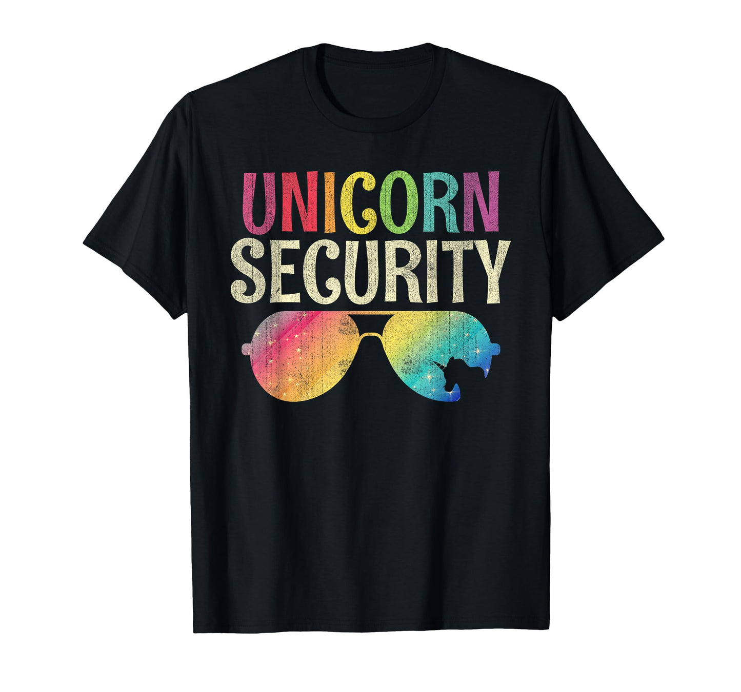 Unicorn Security Funny Sunglasses Unicorn Kids T-Shirt