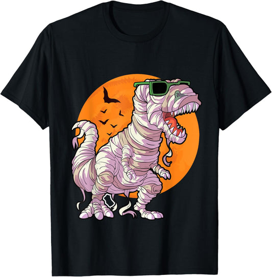 Mummy Dinosaur Halloween Shirt for Men Boys Dino Lover Gift T-Shirt