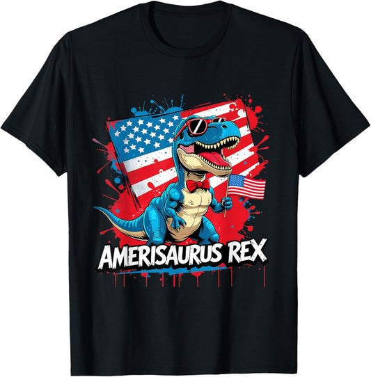 Amerisaurus Rex 4th of July Funny Dinosaur T-Shirt