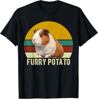 Guinea Pig Shirt Furry Potato Vintage Guinea Pig Funny T-Shirt