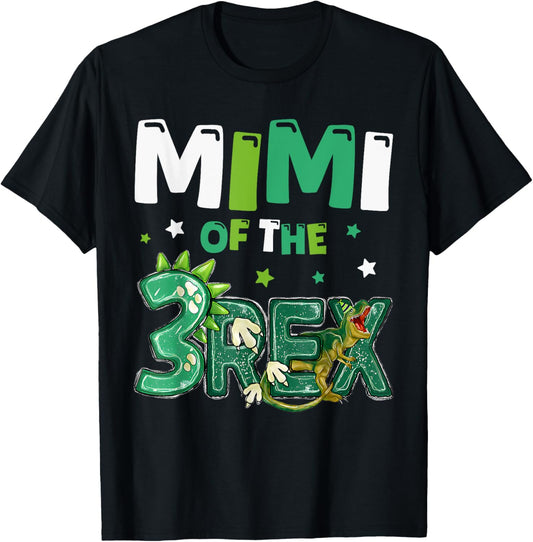 Mimi of the Three Rex Birthday Dinosaur Family Matching T-Shirt