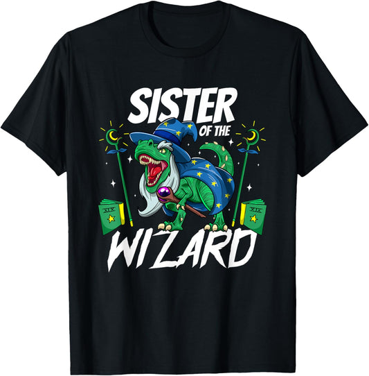 Sister of the birthday wizard family matching T-Shirt