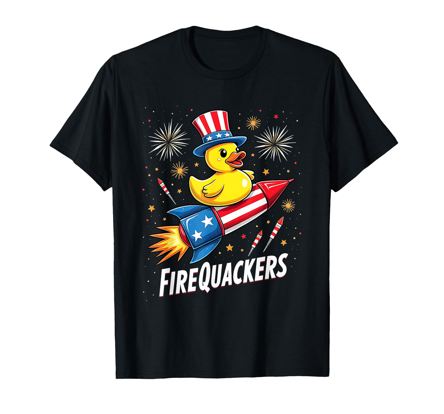 4th of July Patriotic Day Funny Firecracker Duck Goose T-Shirt
