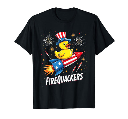 4th of July Patriotic Day Funny Firecracker Duck Goose T-Shirt