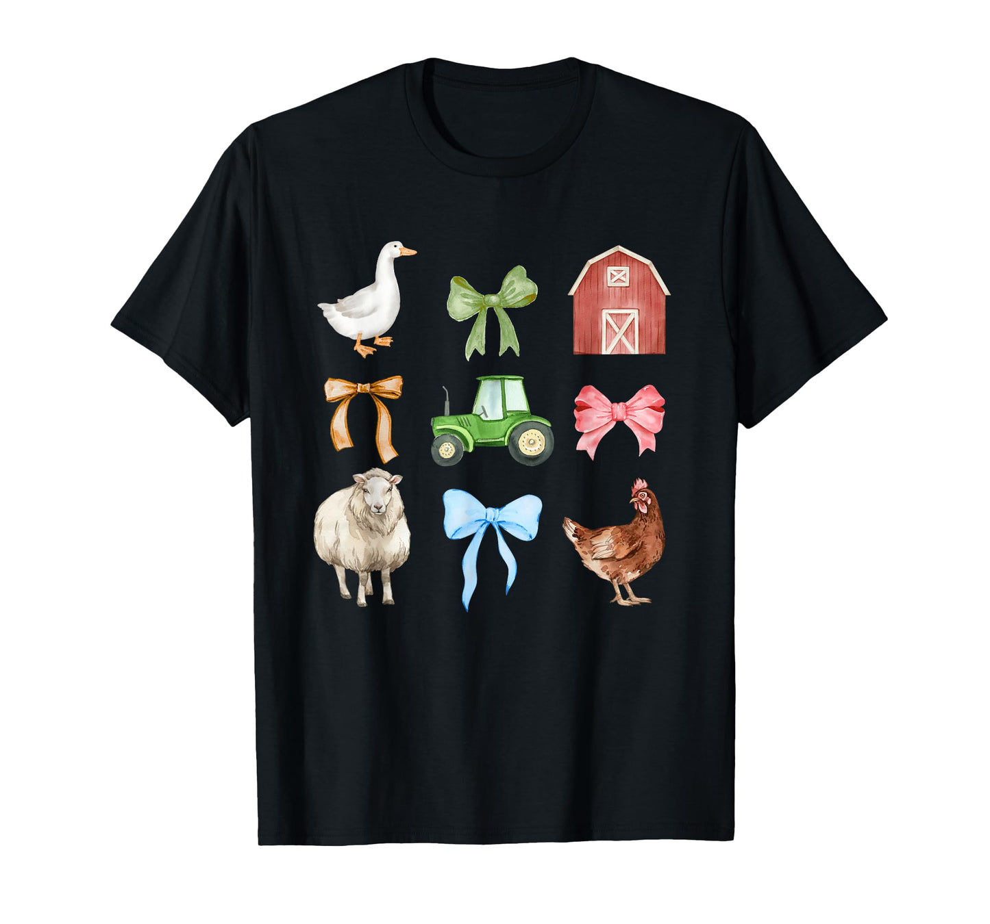 Cute Farm Animals Coquette Farmer Country T-Shirt