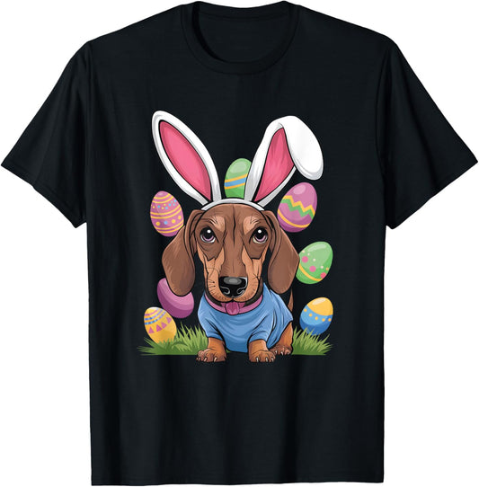 Dachshund Dog Easter Bunny T-Shirt